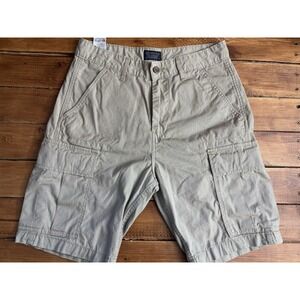 Levi's Cargo Shorts Men 28 (Fits 29x9) Beige Ripstop Hike Camp Fish Beach Casual